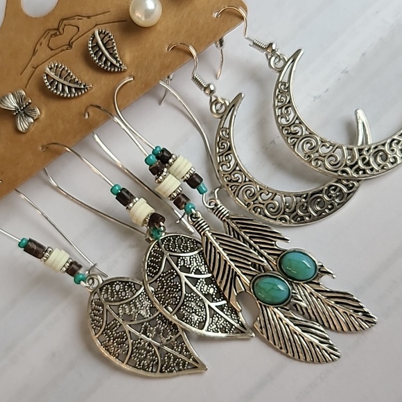 Cute 6 pack of boho style earrings - Picture 3 of 5